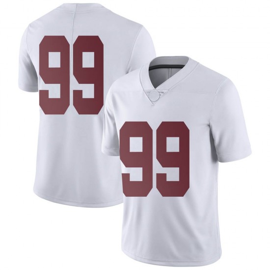 Alabama Crimson Tide Men's Ty Perine #99 No Name White NCAA Nike Authentic Stitched College Football Jersey YT16V10SD
